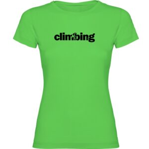 Kruskis Word Climbing Short Sleeve T-shirt Verde L Mujer
