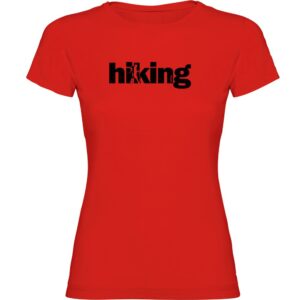 Kruskis Word Hiking Short Sleeve T-shirt Rojo XL Mujer