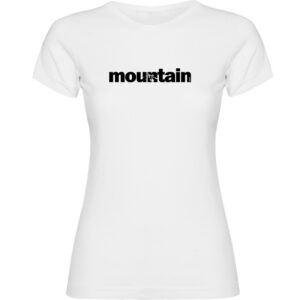 Kruskis Word Mountain Short Sleeve T-shirt Blanco S Mujer