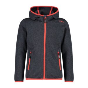 Cmp Jacket 3h19825 Hooded Fleece Negro 5 Years