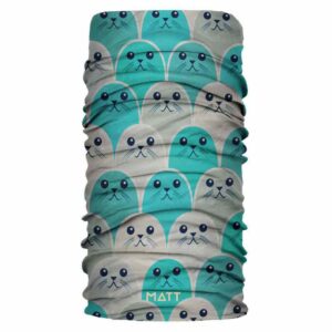 Matt Microfiber Neckwarmer Verde,Gris  Niño