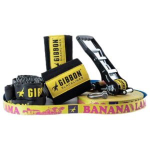 Gibbon Slacklines Bananalama Treewear Set Amarillo 15 m
