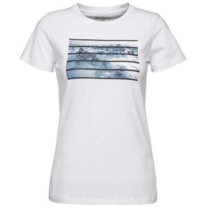 Black Diamond Aerial View Short Sleeve T-shirt Blanco L Mujer