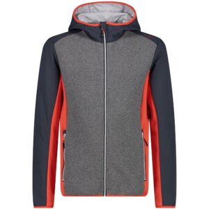 Cmp Jacket 30m2027 Hooded Fleece Gris L Hombre