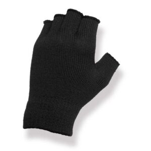 Matt Knitted Merino Gloves Negro  Hombre